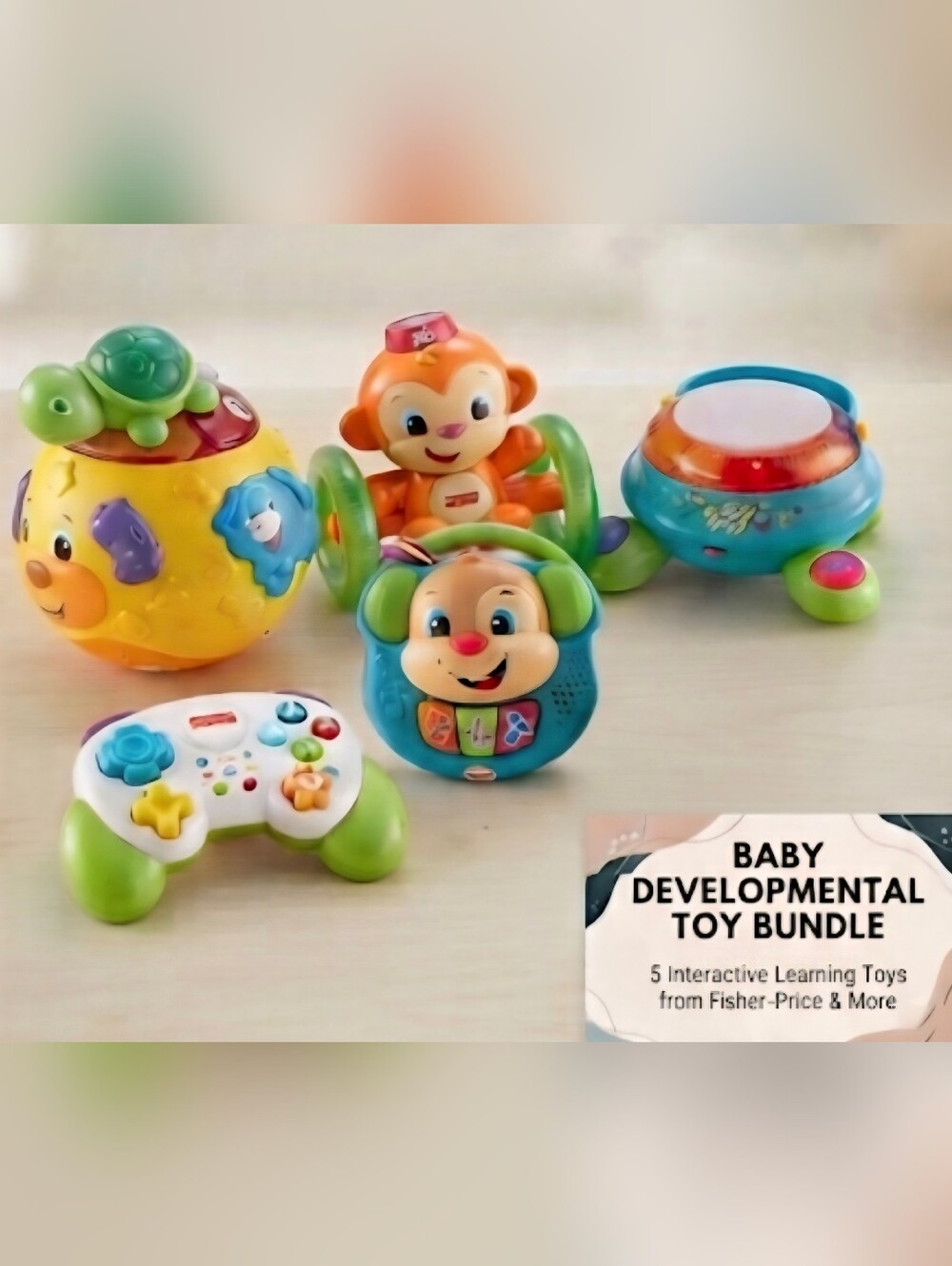 Fisher-Price & More Interactive Baby Toy Bundle - 5 Developmental Learning Toys